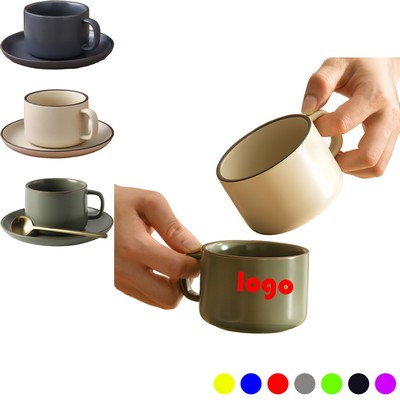 Porcelain Tea Cup Coffee Mug with Saucer Spoon Set