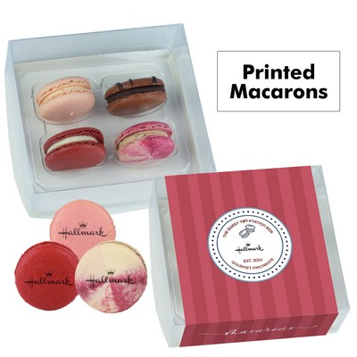 Printed Macaron Gift Set / 4 Pack - The Sweet Temptation Box