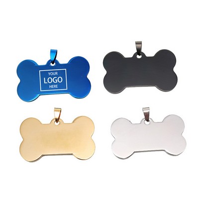Bone Shape Metal Pet ID Tags