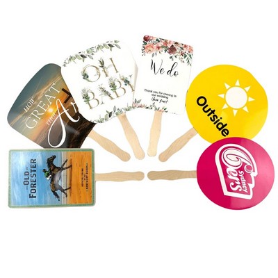 Custom Full Color Double Sided Handheld Fan