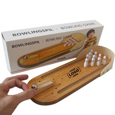 Wooden Tabletop Bowling Set