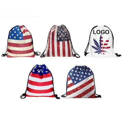Patriotic Drawstring Backpack