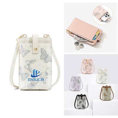 Butterfly Diagonals Women's Mobile Phone Bag