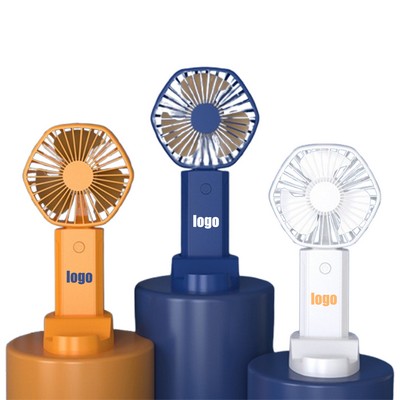Mini Handheld Fan Portable 3 Speeds With Phone Stand