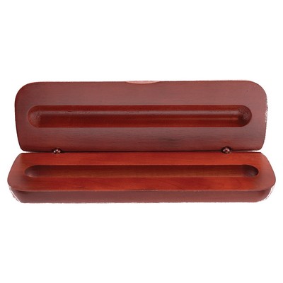 6 3/4" x 2 1/8" Rosewood Finish Pen Case (Case only, pen not included)