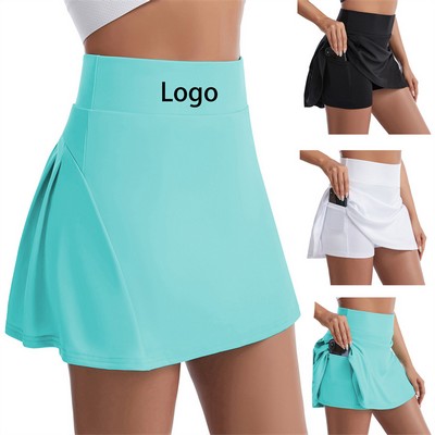 Women's Pleated Yoga Skirt Pants