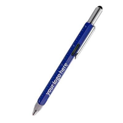 6 In 1 Multitool Tech Pen With Ruler Level Gauge Screwdriver