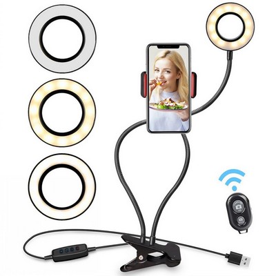 Phone Clip Holder Selfie Light Phone Stand With Remote Control