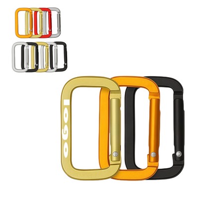 Customizable Rectangular Aluminum Alloy Carabiner