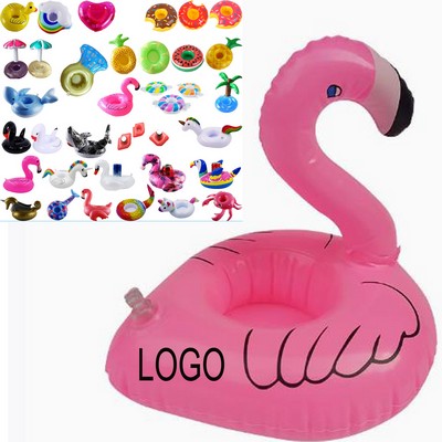 Drink Floats Inflatable Cup Holders Flamingo Coasters Swimming Party