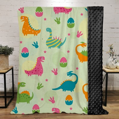 Custom Sublimation Printing Baby Blanket with Dotted Backing