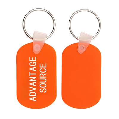 Oval Shape PVC Soft Material Key Tag