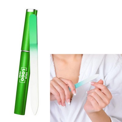 Crystal Glass Fingernail File with Case