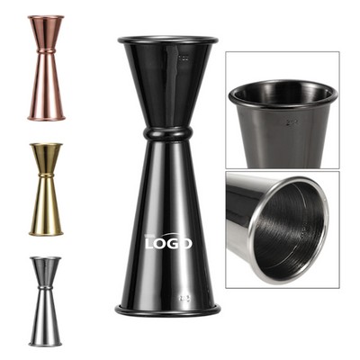 MOQ 50pcs 304 Stainless Steel Double-Tipped Rolled-up Cocktail Measuring Cup