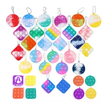 Silicone Popper Sensory Keychain