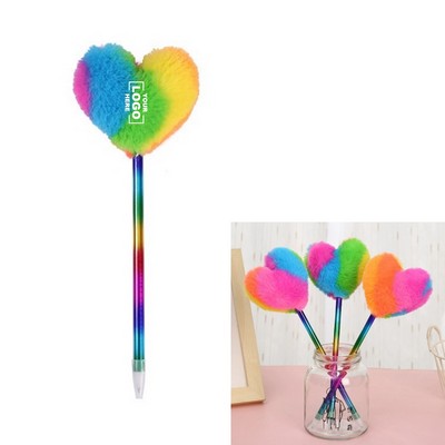 Heart Pom-Pom Ballpoint Pen