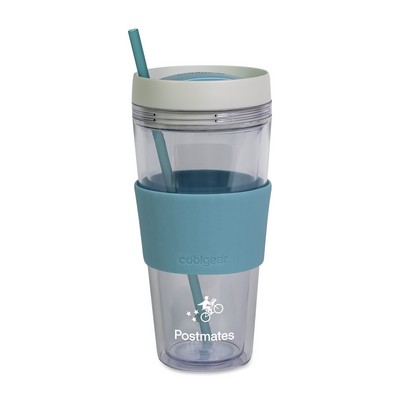 Cool Gear® Callisto Chiller Clear Straw Bottle - 24 Oz. - Teal