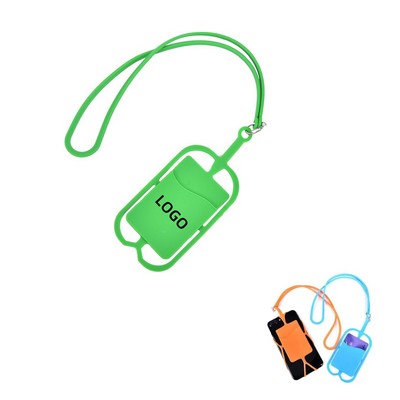 Silicone Phone Lanyard Credit Card Holder