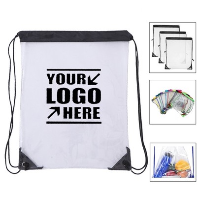 Clear Pvc Sports Drawstring Backpack