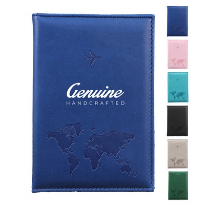 RFID Blocking PU Leather Passport and Card Holder