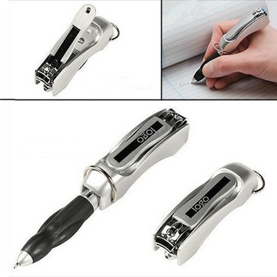 Creative Multifunction Folded Nail Clippers Ballpoint Pen