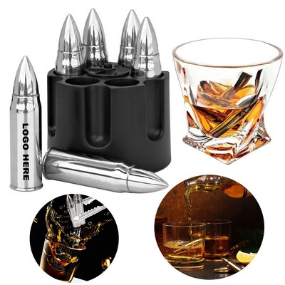 Custom Reusable Chilling Rocks Stone Stainless Steel Whiskey Ice Cube for Drinking