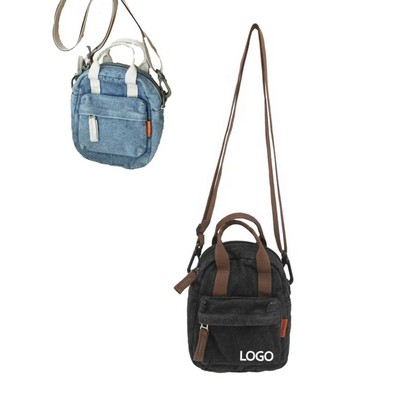 6.3 X 7.5 Inch Denim Crossbody Small Rectangle Shoudler Bag