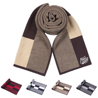 Man Warm Knitted Scarf