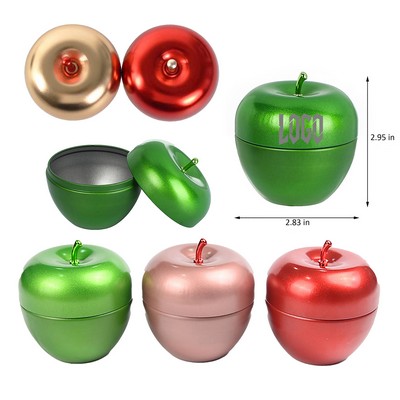 Apple Shaped Tinplate Storage Boxes Decorative Containers