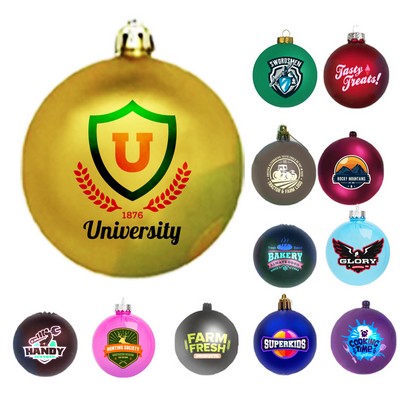 5.9" Personalized Plastic Christmas Ball Ornaments