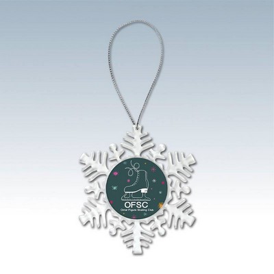 Large Snowflake Ornament w/Silver String