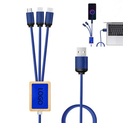Bamboo & Wood 3-in-1 Charging Cable