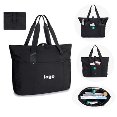Foldable Tote Bag With Zipper