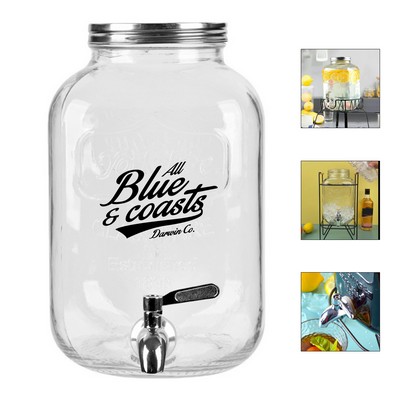 Glass Beverage Dispenser with Spigot