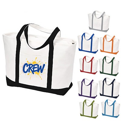Large Heavyweight 24 Oz.Cotton Canvas Tote Bag