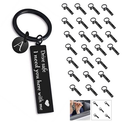 Laser Engraved Steel Keychain