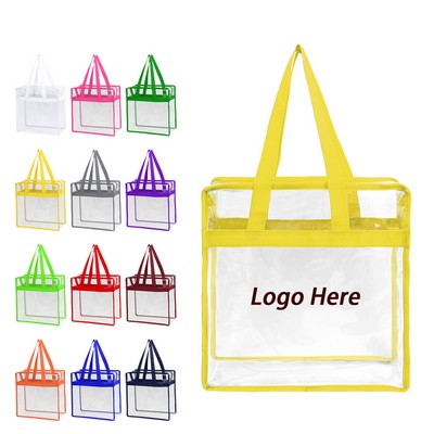 Clear Stadium-Approved Zipper Tote