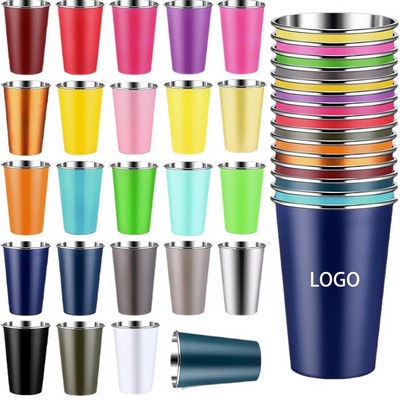 16oz Stainless Steel Stackable Shockproof Reusable Water Cup