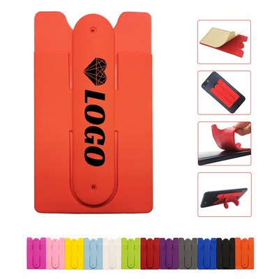U-Shaped Silicone Phone Back Stick Card Sleeve