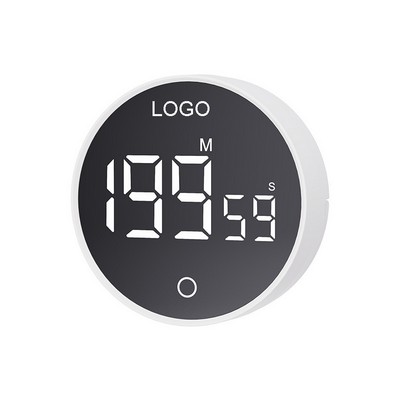 Rotatable Magnetic Round Kitchen Timer w/Stand