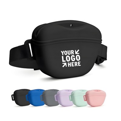Silicone Pet Treat Bag with Waist Strap