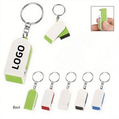 Phone Stand & Screen Cleaner 2 - in - 1 Key Chain