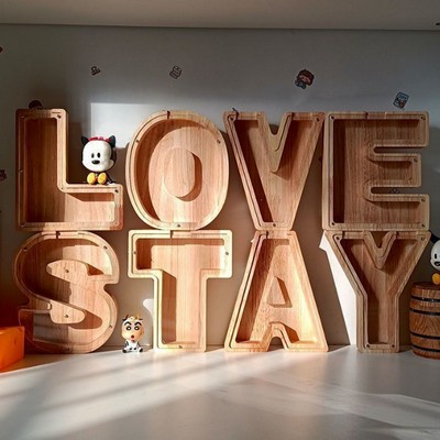 Handcrafted Wooden Alphabet Piggy Bank