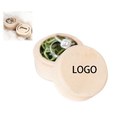 Wedding Beech Wood Ring Case