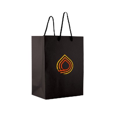 Matt/Gloss 210GSM White Cardboard Laminated Shopping Bag(13x7x17'')