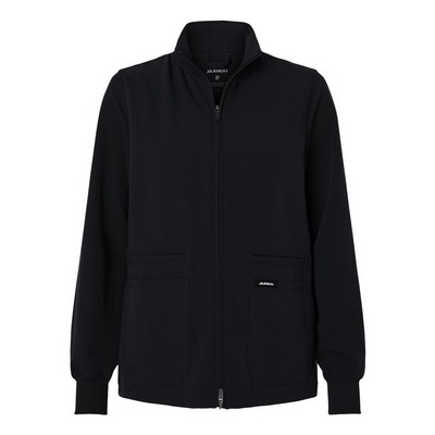 Jaanuu® Women's Ceri Essential Full-Zip 6-Pocket Scrub Jacket