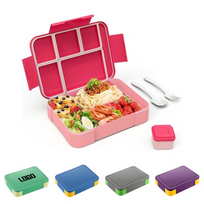Bento Lunch Box For Kids Childrens With Spoon & Fork