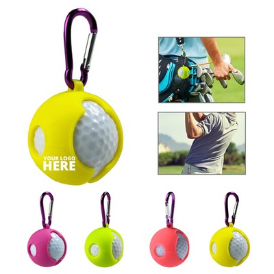 Silicone Golf Ball Holder with Carabiner