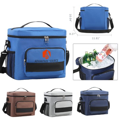 600D Oxford Insulated Picnic Bag W/ Thickened Aluminum Lining