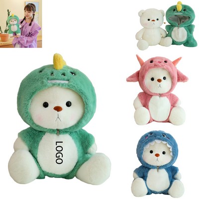 14" Dressed Plush Teddy Bear